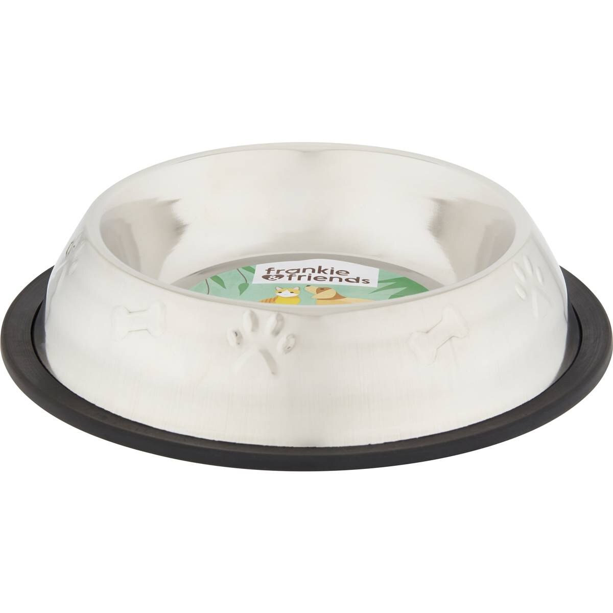 Frankie & Friends Non Skid Small Embossed Dog Bowl Each