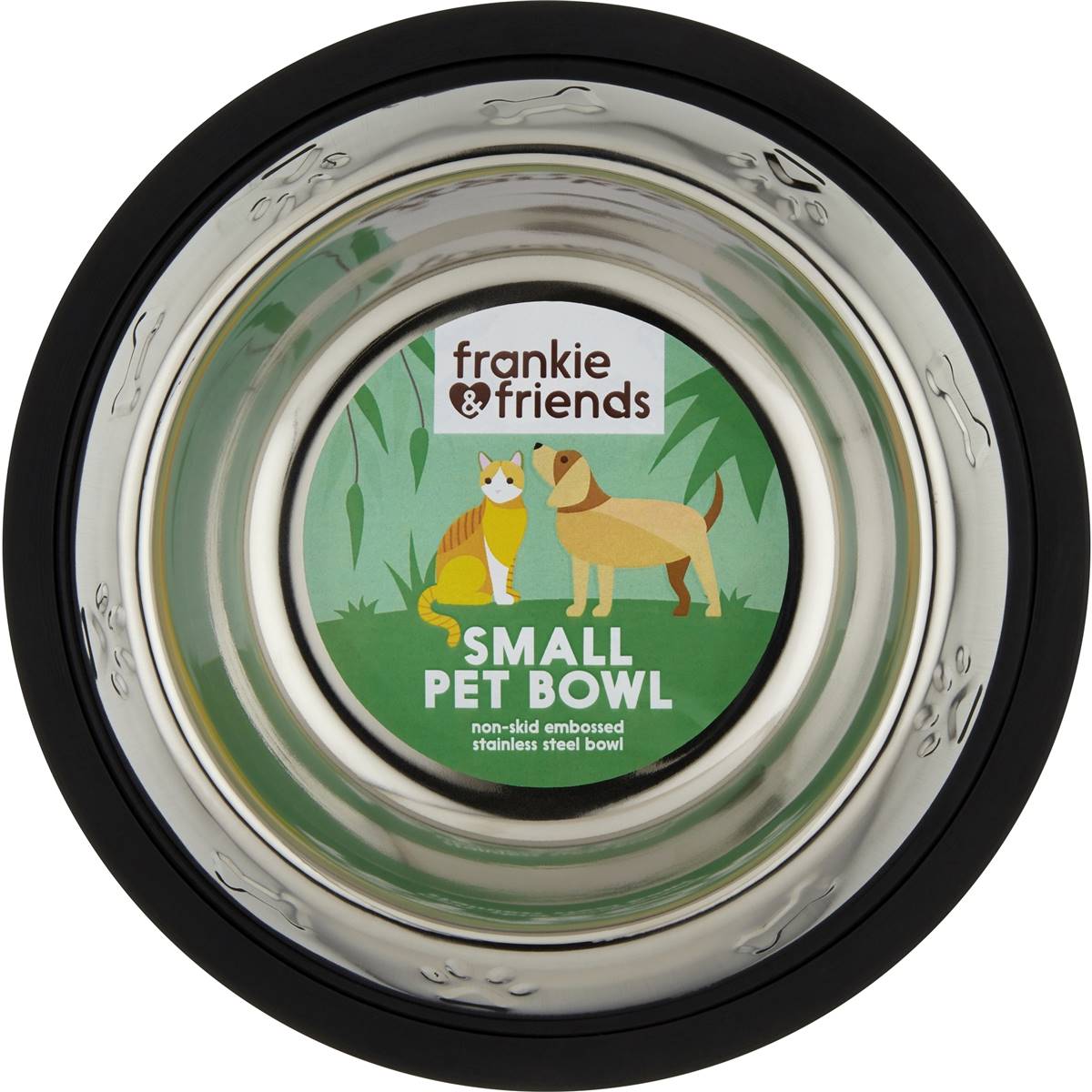 Frankie & Friends Non Skid Small Embossed Dog Bowl Each