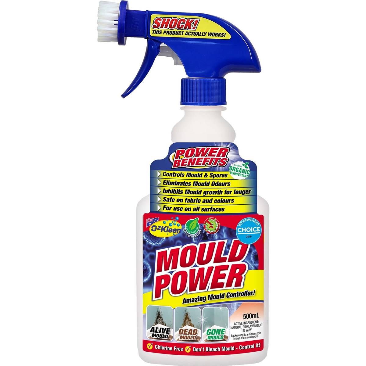 OzKleen Mould Power Mould Cleaner & Killer Trigger 500mL