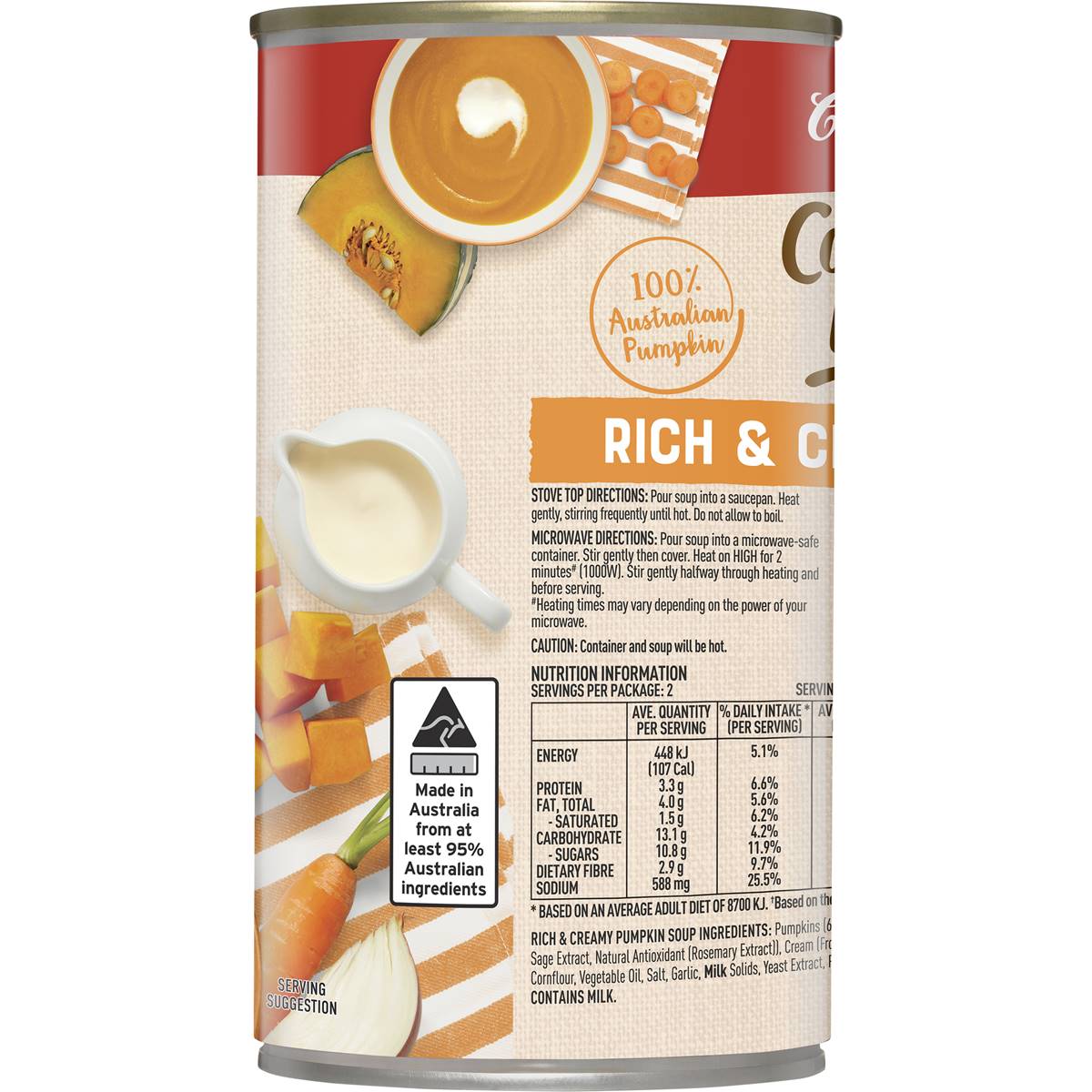 Campbell's Country Ladle Soup Rich & Creamy Pumpkin 500g
