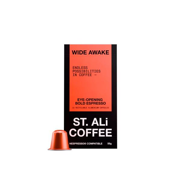 ST ALI WIDE AWAKE COFFEE CAPSULES 10 PACK