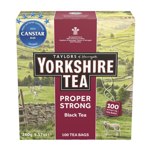 TAYLORS OF HARROGATE YORKSHIRE TEA PROPER STRONG 100 PACK