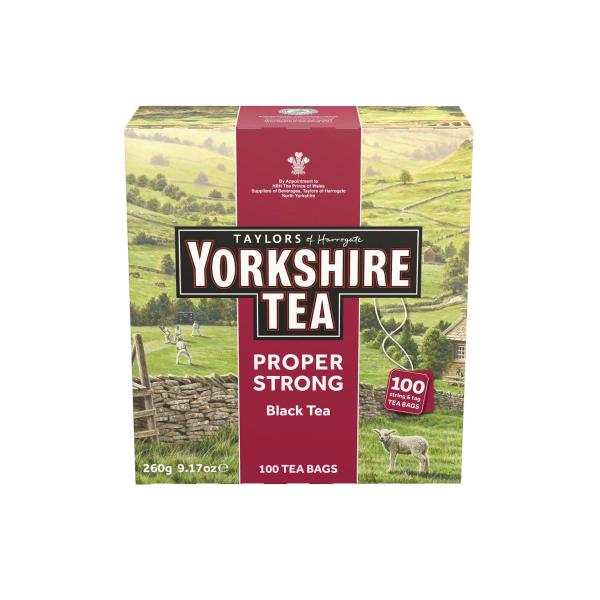 TAYLORS OF HARROGATE YORKSHIRE TEA PROPER STRONG 100 PACK