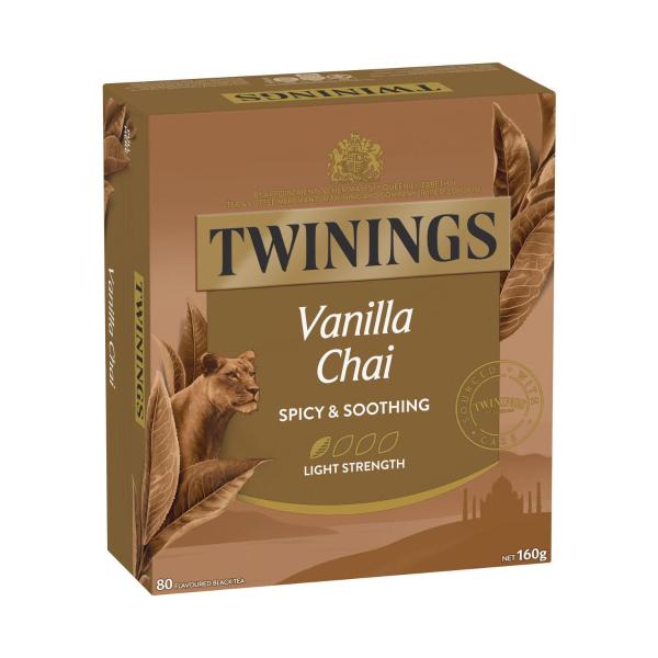 TWININGS CHAI VANILLA TEA BAGS 80 PACK