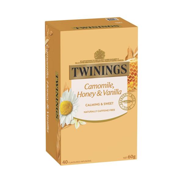 TWININGS CAMOMILE- HONEY & VANILLA INFUSIONS TEA BAGS 40 PACK