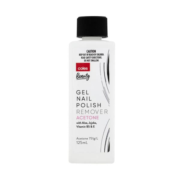 COLES NAIL POLISH REMOVER HIGH STRENGTH ACETONE 125ML