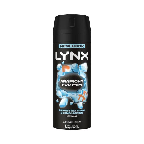 LYNX DEODORANT BODY SPRAY ANARCHY FOR HIM 165ML