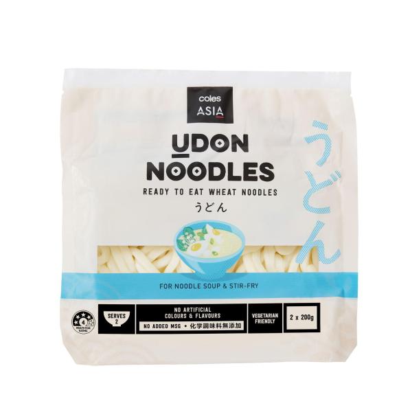 COLES ASIA UDON RTE NOODLES 2X200G