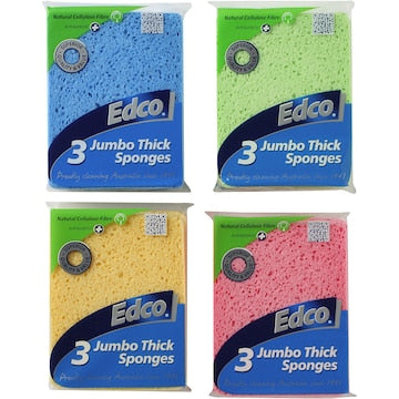 Edco Jumbo Thick Sponges 3 pack