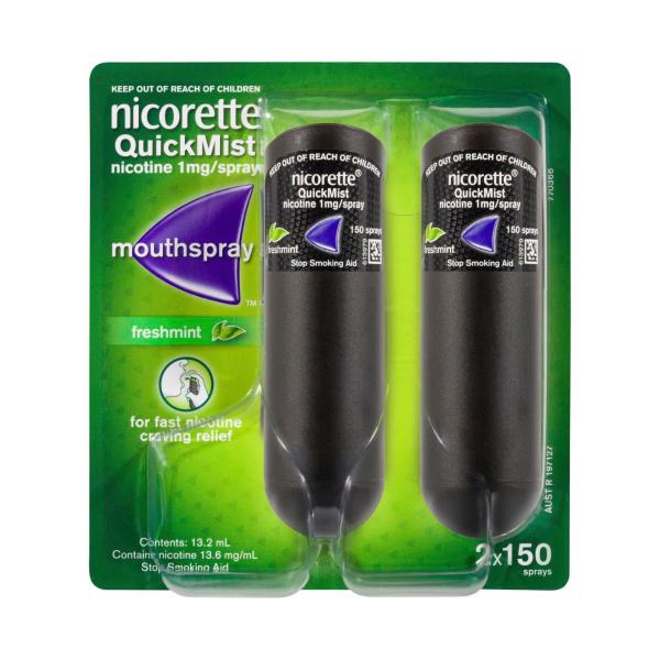 NICORETTE QUICKMIST MOUTH SPRAY FRESHMINT 26.4ML 2PK