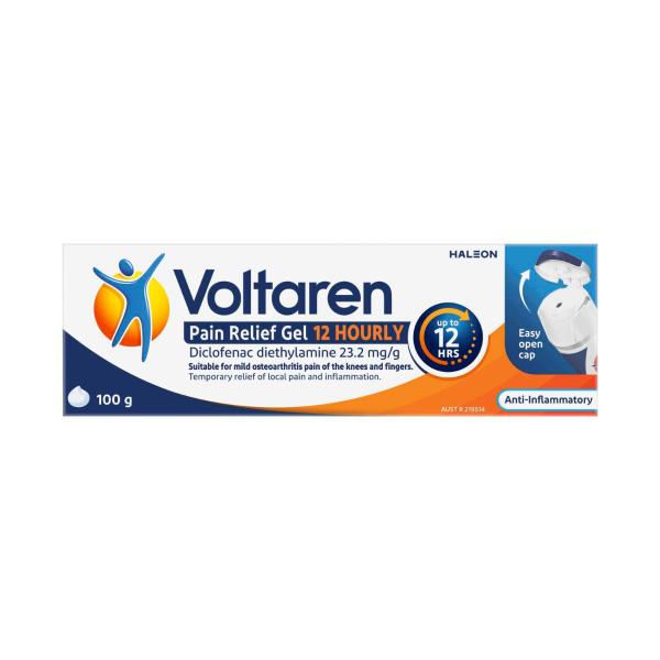 VOLTAREN PAIN RELIEF GEL 12 HOURLY 100G