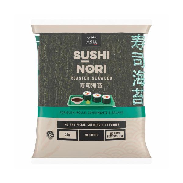 COLES ASIA NORI SHEETS 28G