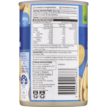 Woolworths Potato Whole 410g