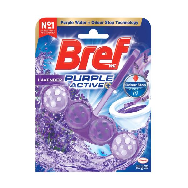 Purple Active Toilet Cleaner Rim Block Lavender 50g