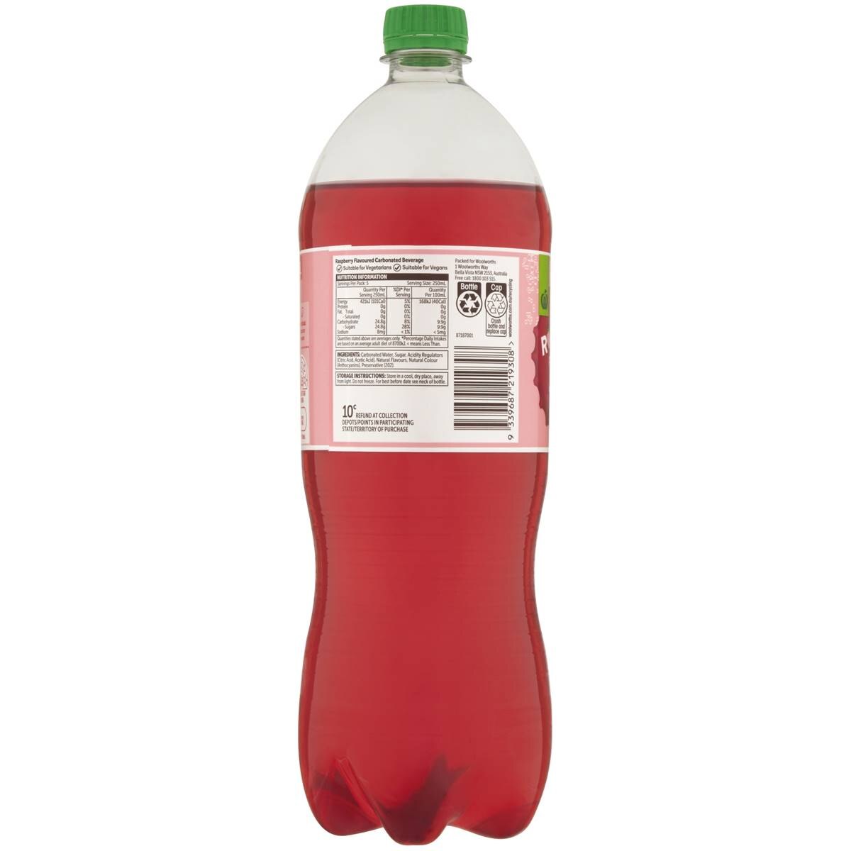 Woolworths Raspberry Bottle 1.25l