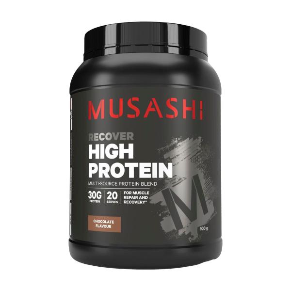MUSASHI P30 HIGH PROTEIN POWDER CHOCOLATE MILKSHAKE 900G