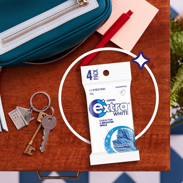 Wrigley's Extra White Peppermint Gum - 4 Pack
