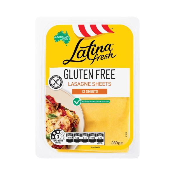 LATINA FRESH GLUTEN FREE LASAGNE SHEETS 280G