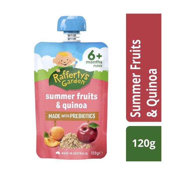 RAFFERTY'S GARDEN SUMMER FRUITS & QUINOA 6M+ 120G