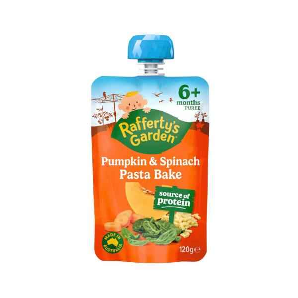 Pumpkin & Spinach Pasta Bake Baby Food Prebiotics Pouch 6+ Months