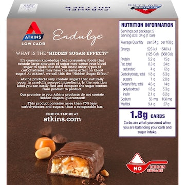 Atkins Endulge Bar Caramel Nut 5 pack