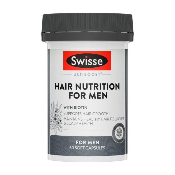 SWISSE ULTIBOOST HAIR NUTRITION FOR MEN CAPSULES 60PK