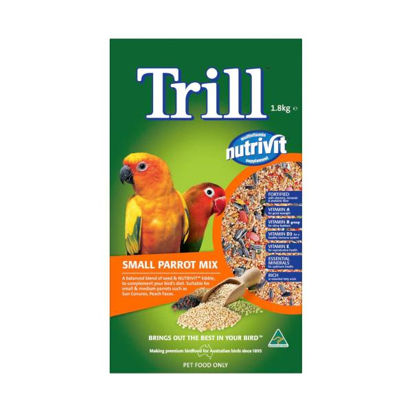 TRILL DRY BIRD SEED FOOD SMALL PARROT MIX 1.8KG BOX