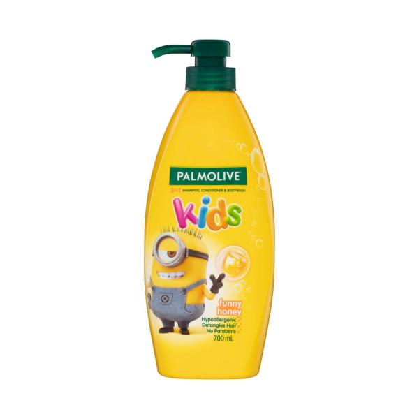 PALMOLIVE KIDS 3 IN 1 FUNNY HONEY SHAMPOO CONDITIONER & BODYWASH 700ML