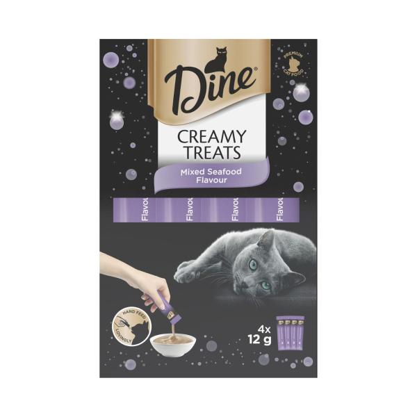 Creamy Treats Cat Treats Mixed Seafood Flavour 4x12g Sachets