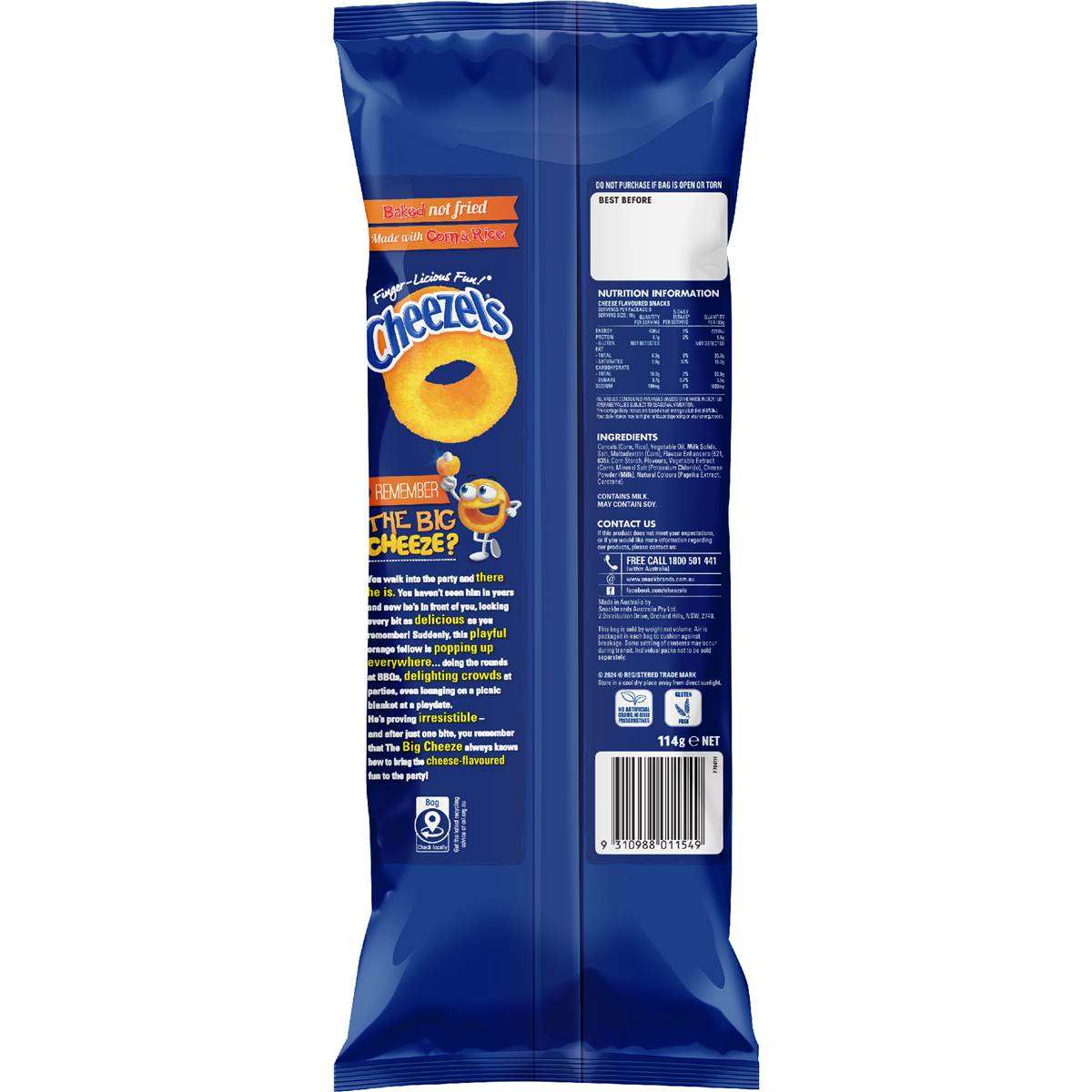 Cheezels Cheese Chips Multipack Lunch Box School Snacks 6 pack