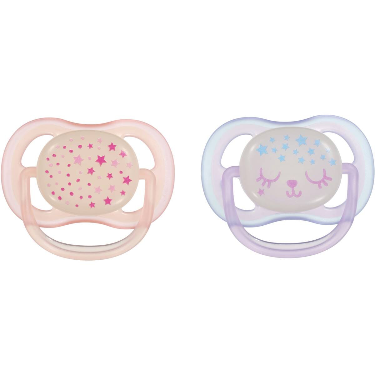 Avent Night Time Soother 0-6 Months 2 Pack