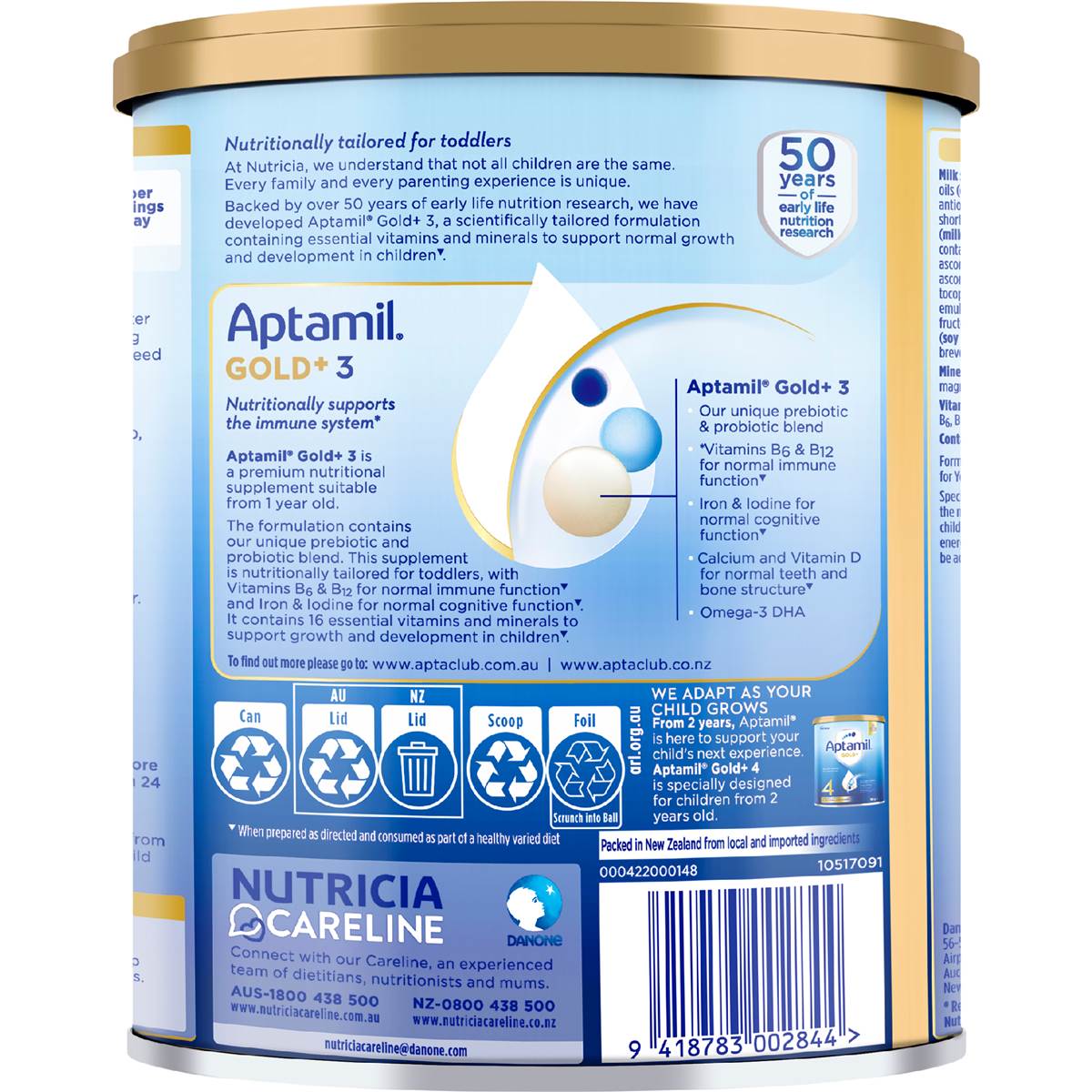 Aptamil Gold+ 3 Toddler Milk Formula From 1+ Year 900g