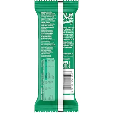 Well Naturally Bars Mint Chocolate Sugar Free 90g