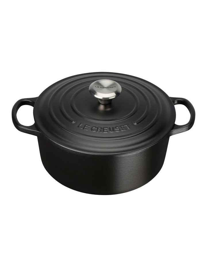 Signature Cast Iron Round Casserole Satin Black: Made in France