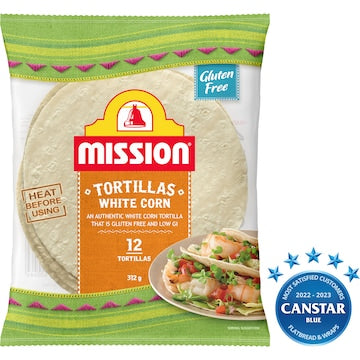 Mission White Corn Gluten-Free Tortillas 12 pack