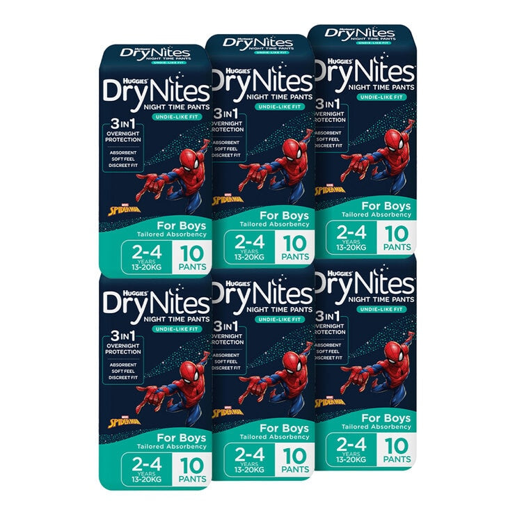 Huggies Drynites Night Time Pants For Boys Size 2-4 Years 60 Pants