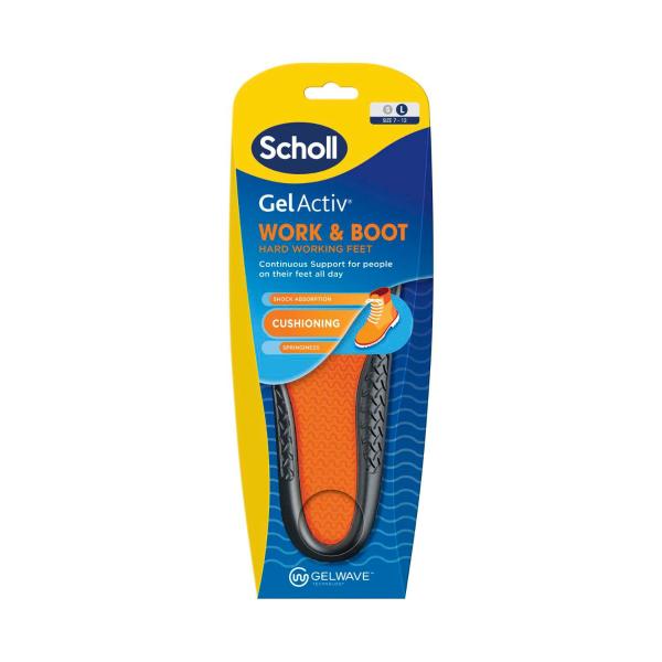 SCHOLL GEL ACTIV INSOLE WORK & BOOT LARGE