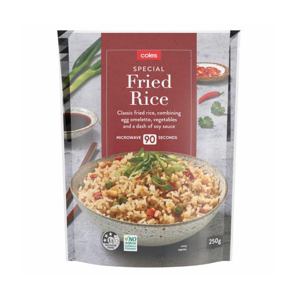 COLES 90 SEC MICROWAVE EGG FRIED RICE