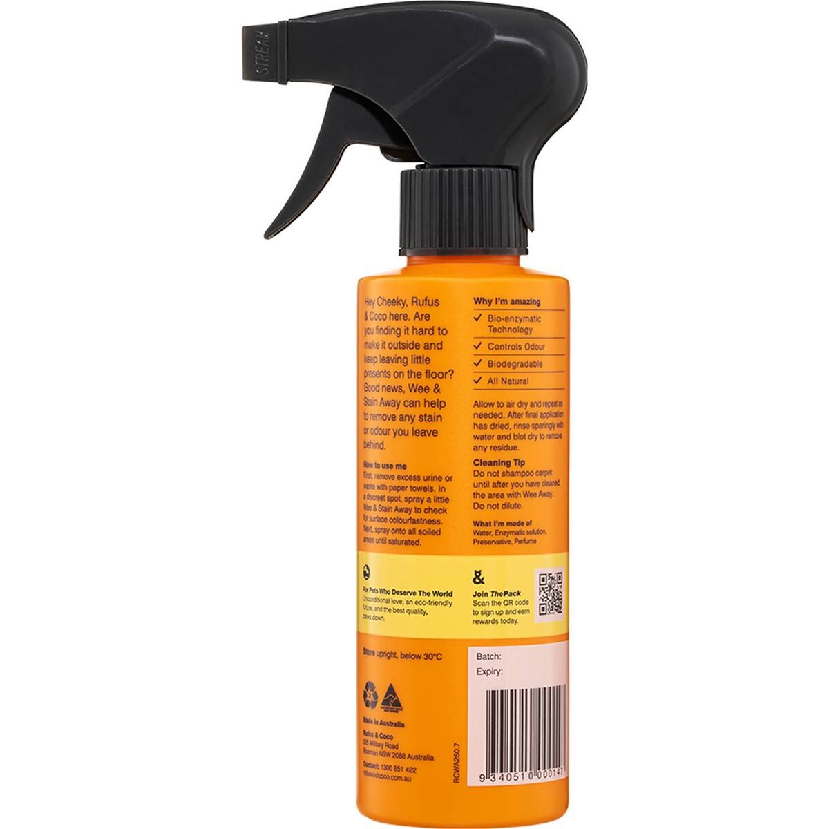 Rufus & Coco Wee Away Pet Training Odour Control 250ml