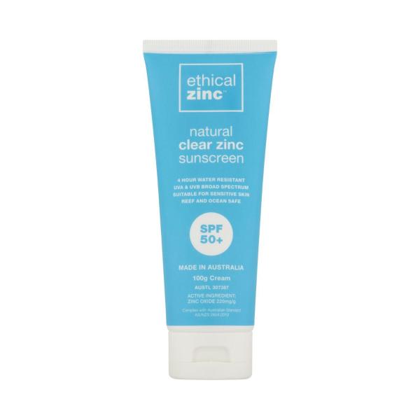 SPF 50+ Natural Clear Zinc Sunscreen