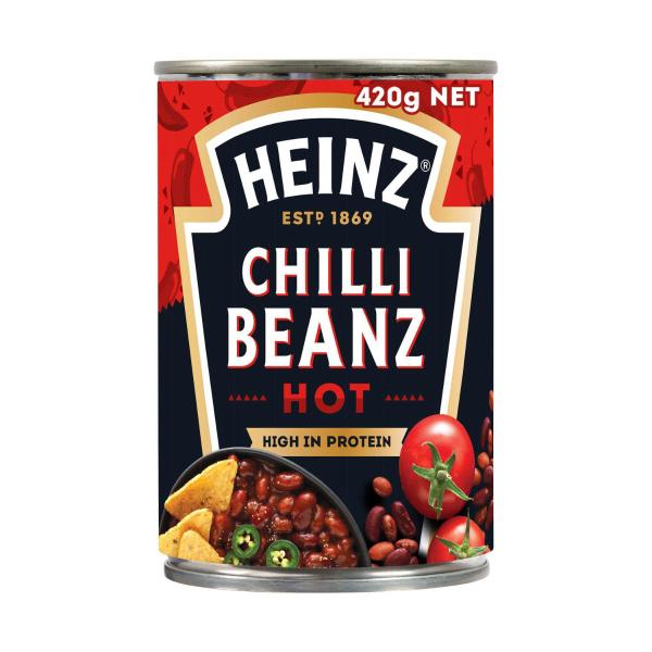 HEINZ MEXICAN CHILLI BEANS HOT BAKED BEANS