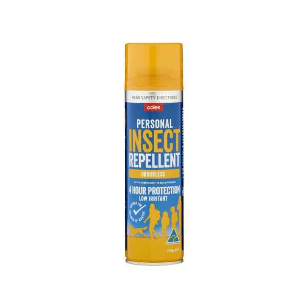 COLES INSECT REPELLENT ODOURLESS LOW IRRITANT