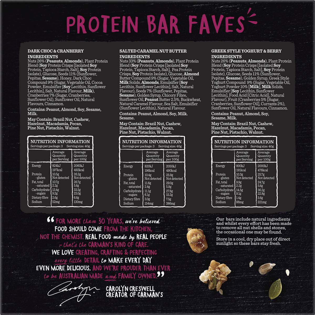 Carman's Protein Bars Variety 9 pack