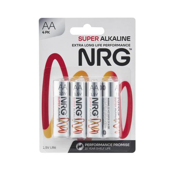 NRG SUPER ALKALINE AA 4PACK