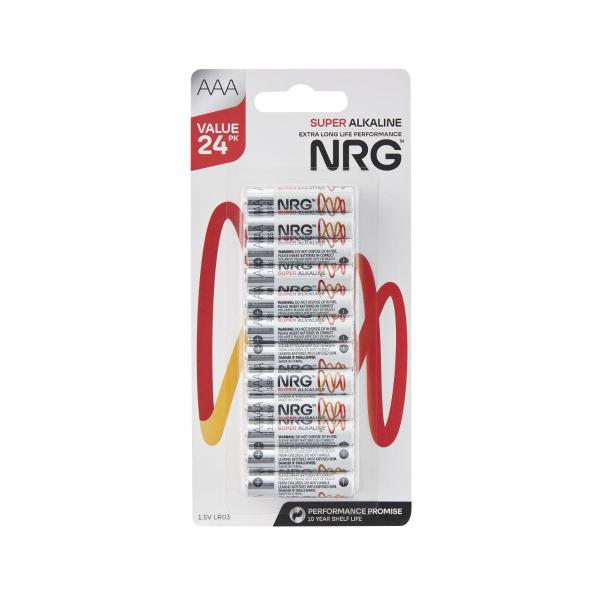 NRG SUPER ALKALINE AAA 24 PACK