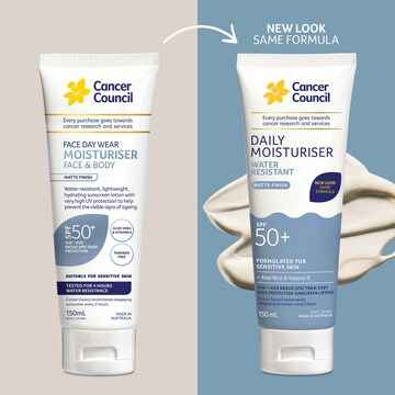 Cancer Council Water Resistant Daily Moisturiser SPF 50+ 150mL
