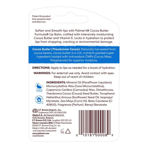 Palmer's Cocoa Butter Formula Lip Balm 4g - Vitamin E