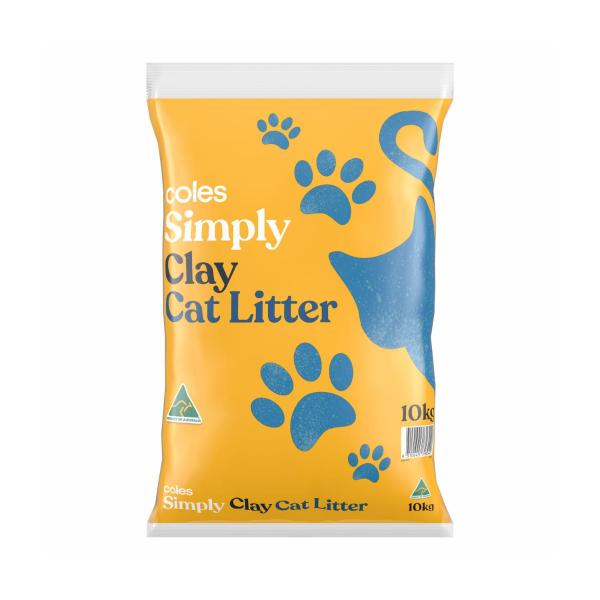 COLES SIMPLY CAT LITTER CLAY 10KG