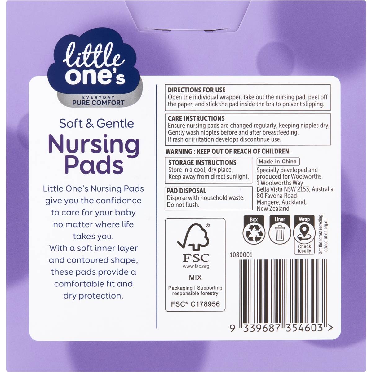 Little One's Nursing Pads 40 pack