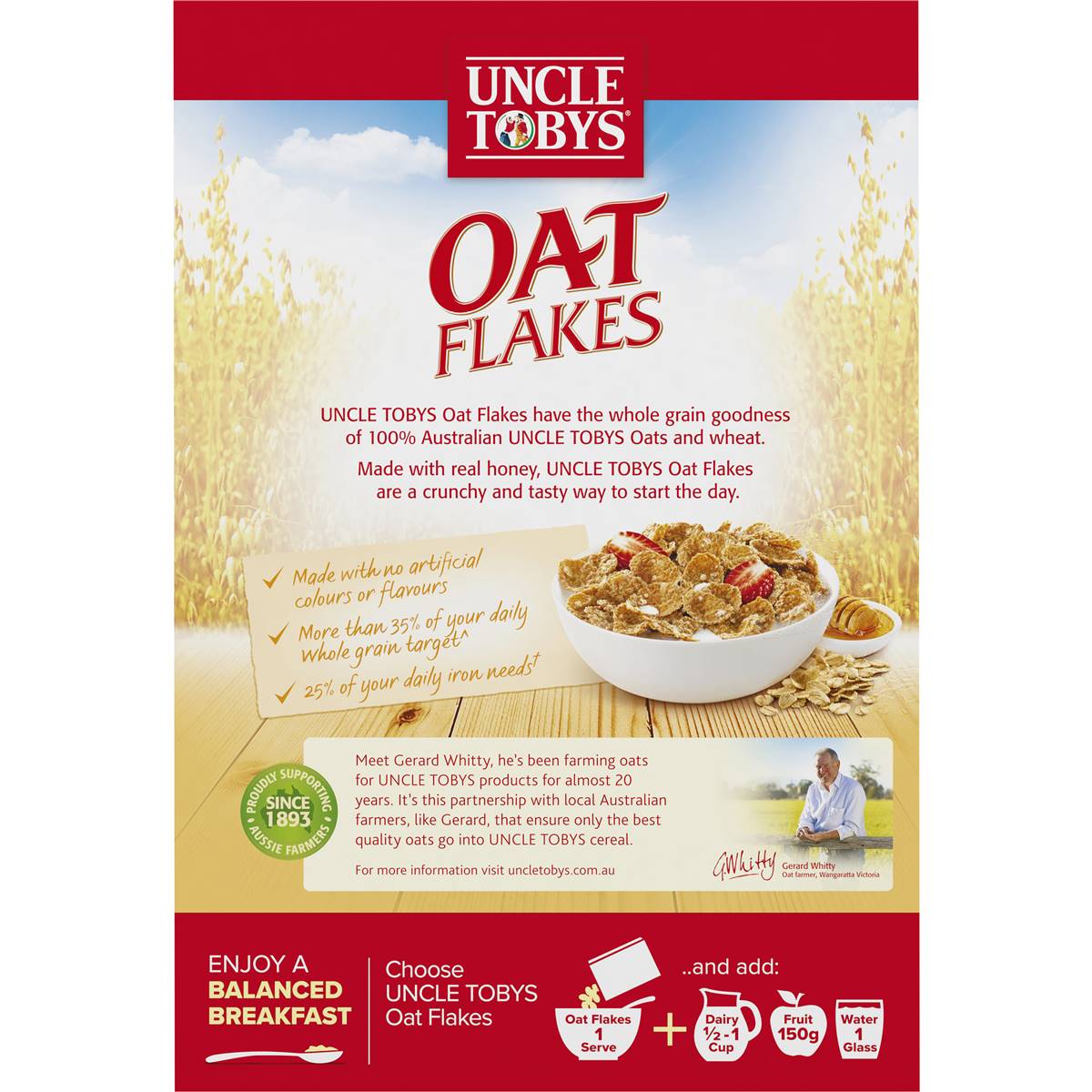 Uncle Tobys Oat Flakes Cereal 650g